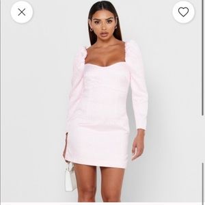 ELLIATT PINK MAJESTIC BALLON SLEEVE MINI DRESS